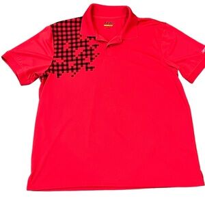 IZOD Performance GOLF polo shirt size large red and black